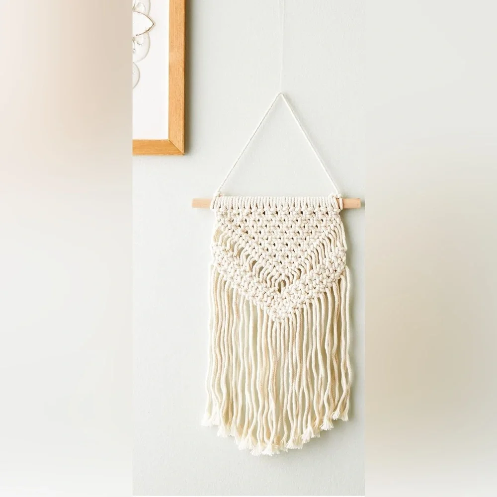 Handcrafted Cream Macrame Wall Hanging
